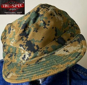 ★【美品 希少 USA製生地使用 ホンジュラス製】 TRU-SPEC トゥルースペック ポリエステル コットン コンバット BDU キャップ 帽子 7 3/4