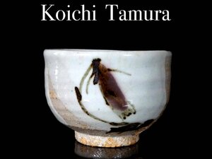 [GK] human national treasure Tamura . one ...... writing tea cup tea utensils also box less scratch genuine article guarantee!