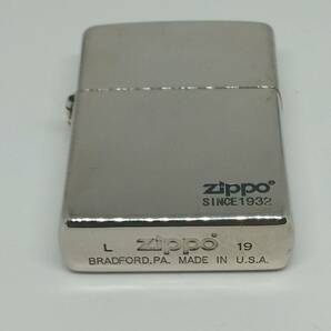 Zippo SINCE 1932 19年（鏡面） 1円スタート Zippo シルバー ジッポー フリント純正新品交換済みの画像6