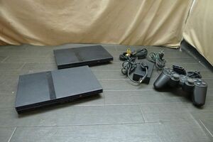 DD278 SONY/ソニー PS2 プレステ2 薄型 本体2点まとめて SCPH-70000 ゲーム レトロ 訳あり/80