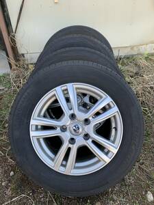 夏タイヤホイール＆タイヤ４本セット中古１９５／６５Ｒ１５ヨコハマ５～６部山美品