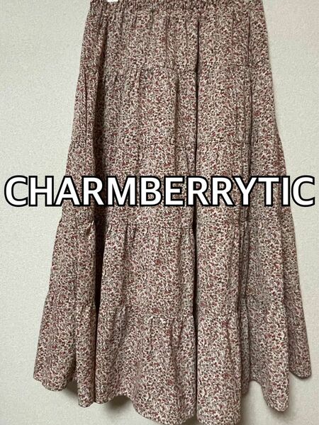 週末お値下げ品★CHARMBERRYTIC チャームベリーチック　ティアードロングスカート花柄