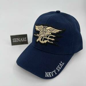 S-1592/　ネイビーシールズ　ミリタリー　キャップ　帽子　ユニセックス　/　ネイビー　紺色