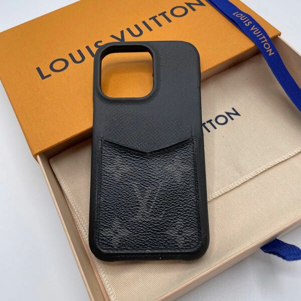 ルイヴィトン LOUIS VUITTON iPhone 13 Pro ケース　バンパー　モノグラム エクリプス　ブラック【美品】 