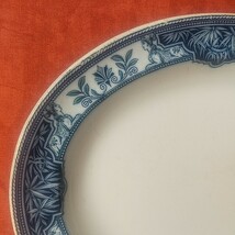 【ヴィクトリア時代・アンティーク】英国製 WEDGWOOD SUEZ オーバルプレート 32cm エジプト スエズ 刻印 ダイヤモンドマーク 1870年_画像2