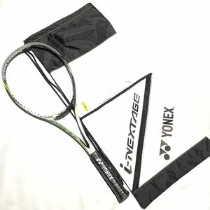 【1円スタート】★新品☆ラケット★ ソフトテニス YONEX アイネクステージ50V [INX50V] ブラック×ライム UL2前衛 フレームのみ ケース付き