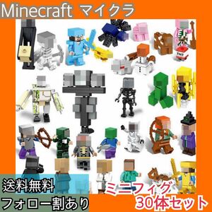 値下げ★大人気★大量★30体セット★Minecraft マイクラ レゴ相互品 ミニフィグ LEGO ブロック 新品 説明書付き