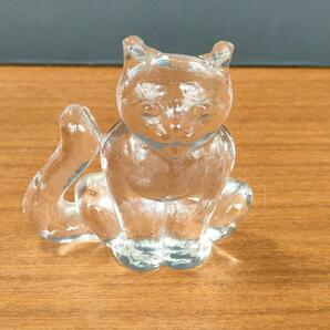KOSTA BODA コスタボダ 猫 キャット CAT アートガラス クリスタルガラス オブジェ ペーパーウェイト ZOOシリーズ アンティーク美品 廃盤品の画像2
