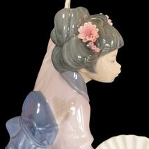 リヤドロ LLADRO 踊り子 着物 扇子 和装 舞い 陶器 芸者 人形 美品 日本の芸者 ポーセリンアート 廃盤品 限定品 ヴィンテージ アンティーク_画像7