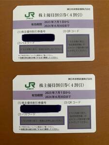 JR East Japan stockholder complimentary ticket 2 pieces set 