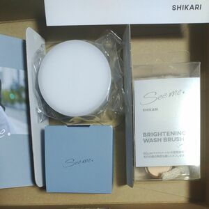 新品　SHIKARI シカリ　洗顔　３点セット(ブラシ　リフィル　ケース)