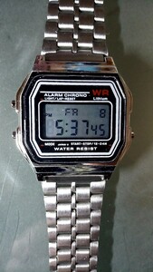  digital wristwatch metal band 