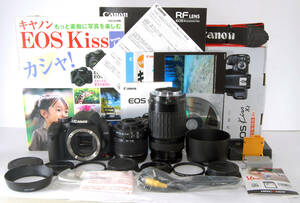 ◆初心者入門＆付属品多数◆ Canon キャノン EOS Kiss X2 手ブレ補正＆純正＆超望遠Ｗズームレンズセット