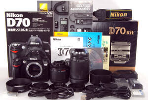◆初心者入門＆付属品多数◆ Nikon ニコン D70 超望遠Ｗズームレンズセッ