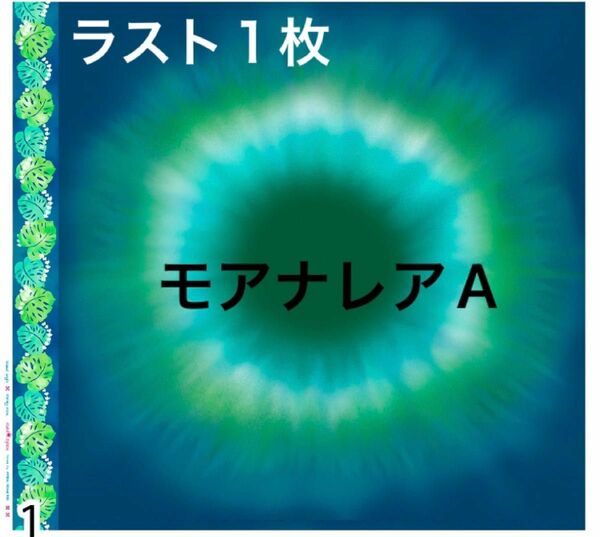 ラスト1点　キャシーマム　アロハスプラッシュ　ヌイ　②モアナレアＡ　大判サークル　むら染め　ハワイアンキルト　セット割あり　