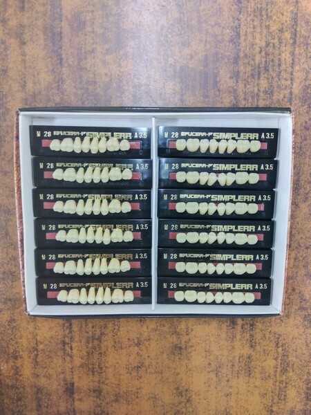 歯科技工　硬質レジン人工歯　山八　シンプラー臼歯 x 12枚