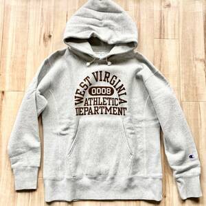 ★極美品！champion reverse weave チャンピオン リバースウィーブ スウェット 青タグ 復刻 プリント パーカー トレーナー M／beams