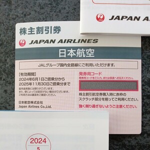 日本航空 JAL 株主優待券+国内旅行商品割引券