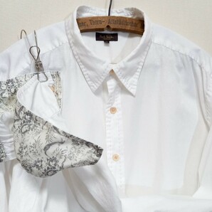 極美品《サイズXL / フローラルジャガード》ポールスミス コレクション 花柄 フラワー 長袖 白シャツ ドレスシャツ 総柄 ホワイトシャツの画像1