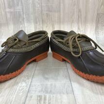 KZ1449★L.L.Bean : Bean Boots, Rubber Moccasins★US8★カーキ/ブラウン系 エルエルビーン ビーンブーツ ラバーモカシンシューズ_画像3