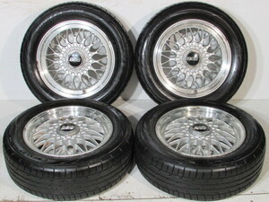 ☆BBS■RG065■NISSAN■114.3-4穴/15-6J/+40■195/60R15■DUNLOP■ディレッツァDZ102■S13シルビア.R32スカイライン.180SX.ブルーバード.等