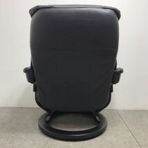 ★ EKORNES エコーネス リクライニングチェア パーソナルチェア 本革 ストレスレスチェア オットマン付き ブラック 黒 北欧 ★24051404_画像3