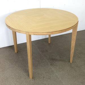 57■未使用 展示品 藤栄 FIS ダイニングテーブル FUVO Dining Table 円形テーブル 丸テーブル 木製 ナチュラル 机 定12.5万 検)アクタス