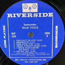 Billie Poole / Sermonette LP Riverside Records_画像5