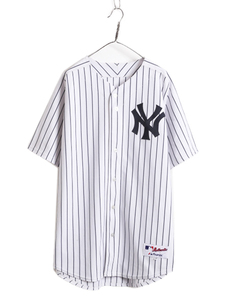 MLB オフィシャル Majestic ヤンキース ベースボール シャツ メンズ XL 程 ユニフォーム ゲームシャツ メジャーリーグ 大リーグ 半袖シャツ