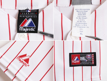 USA製 MLB オフィシャル Majestic フィリーズ ベースボール シャツ メンズ S 程/ 古着 ユニフォーム ゲームシャツ メジャーリーグ 大リーグ_画像5