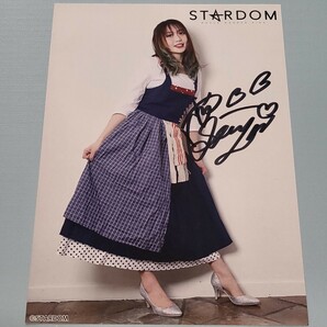 上谷沙弥 直筆サイン ポートレート A4サイズ STARDOM スターダムの画像1