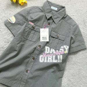  new goods ' Narumi ya[DAISY LOVERS] daisy Raver z'150.' Junior ' girl ' short sleeves shirt ' Heisei era retro 'YK2' summer ' elementary school student ' Mezzo Piano ' flannel shirt 