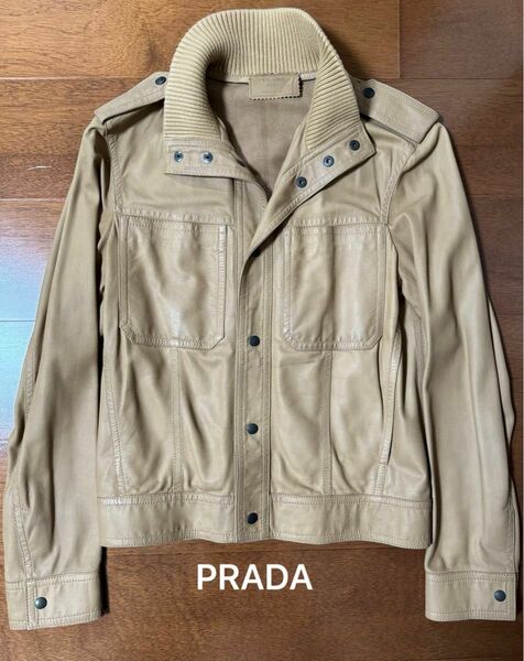 PRADA プラダ レザージャケット　ラムレザー