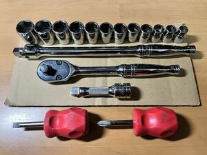 Snap-on スナップオン 3/8ソケットレンチなど工具セット 中古品 212FSMY