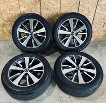 ★美品★ 4本 日産 リーフ 純正 タイヤ ホイール 205/55R16 16インチ 6.5J +40 5H PCD114.3 A-5-68_画像1