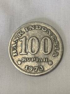 外国通貨 外国コイン　インドネシア100Rp(ルピア）通貨　硬貨 1973年 