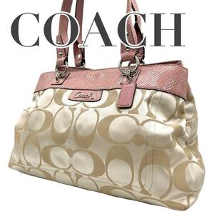 COACH コーチ　s85　肩掛け　f16190　トートバッグ　キャンバス