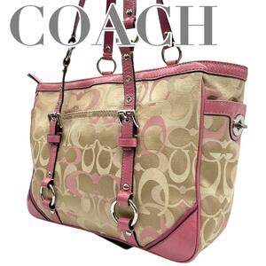 COACH コーチ　s83　シグネチャー　f15669　キャンバス　トートバッグ