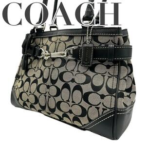 COACH Coach s86 signature 08K06 ручная сумочка парусина 