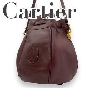 Cartier　カルティエ　S11　マストライン　巾着　ショルダーバッグ