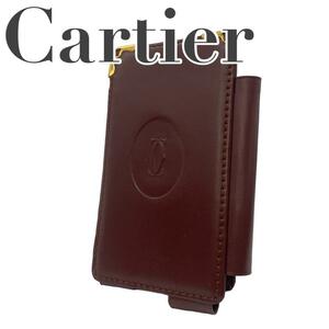 極美品　Cartier カルティエ　m3 シガレットケース　タバコ入れ　ボルドー