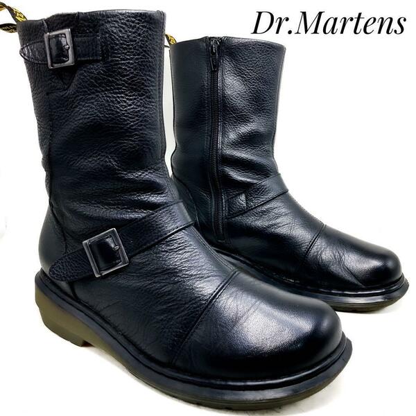 ☆即決・送料無料☆Dr.Marten ドクターマーチン サイドジップ エンジニアブーツ 黒 ブラック 24cm 革靴 ブーツ カジュアル 本革 レディース