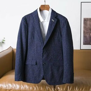 B35111【新品未使用】春物 L 春夏の紳士 テーラードジャケット 美麗品