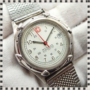  Wenger Date белый циферблат кварц 37mm мужские наручные часы работа товар WENGER