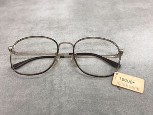 t0530-08☆ 未使用 デッドストック メガネフレーム メーカー不明 52□17 140 フルリム 眼鏡 長期保管品