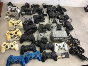 x0507-62*SONY PlayStation controller analogue wireless DUAL SHOCK cable large amount together CECHZC2J present condition goods 