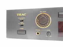 家電祭 ティアック MDデッキ MD-5MK2 2007年製 通電のみ確認済み TEAC MDプレーヤー MDレコーダー ネイビー 脚無し_画像2