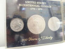 外国銭祭 アメリカ合衆国 建国200年記念 1776-1976 リバティコインセット×2セット 1ドル 50セント 25セント 記念コイン 記念硬貨 中古_画像2