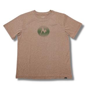 即決☆マーモット マーク ロゴ半袖Tシャツ CT/Mサイズ 送料無料 速乾吸汗 UPF30 ブラウン系カーキ Marmot