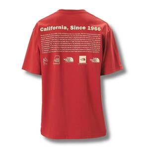 即決☆ノースフェイス 歴代 ロゴ 半袖 Tシャツ IR/Mサイズ 送料込み アイアンレッド 赤色 ヒストリカル
